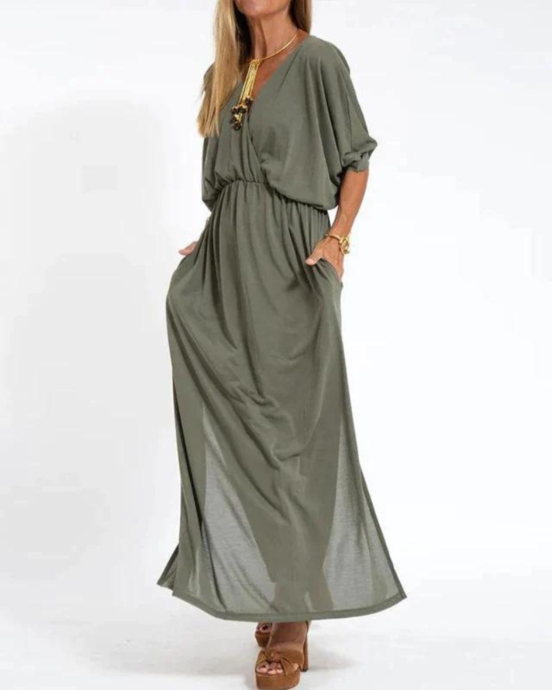 Azucena Elegant Vintage-maxi Dress for Women Romantic Soft Style