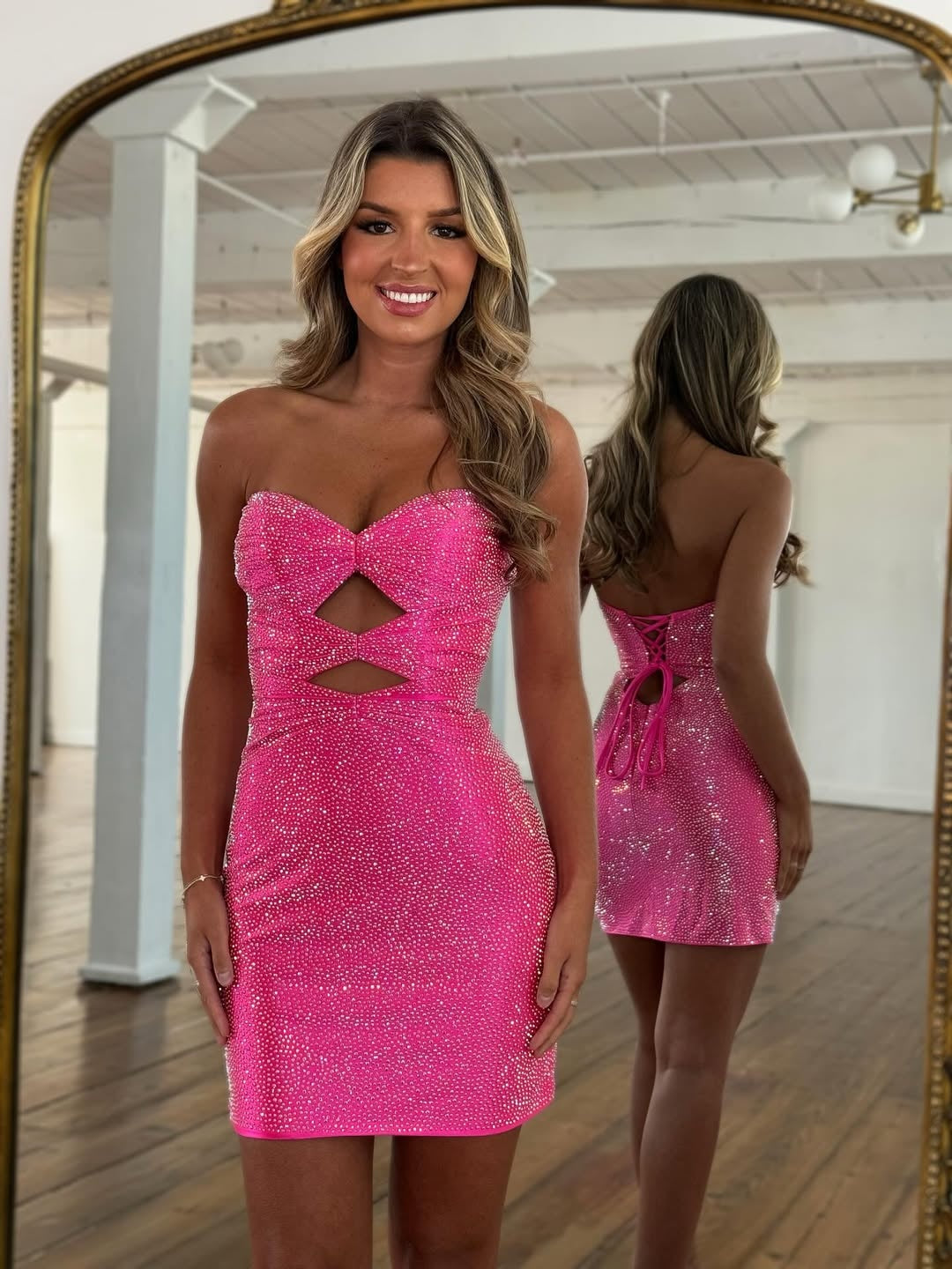 Sparkly Sheath Sweetheart Royal Blue Short Homecoming Dress with Beading - View 2 | VelvetHem