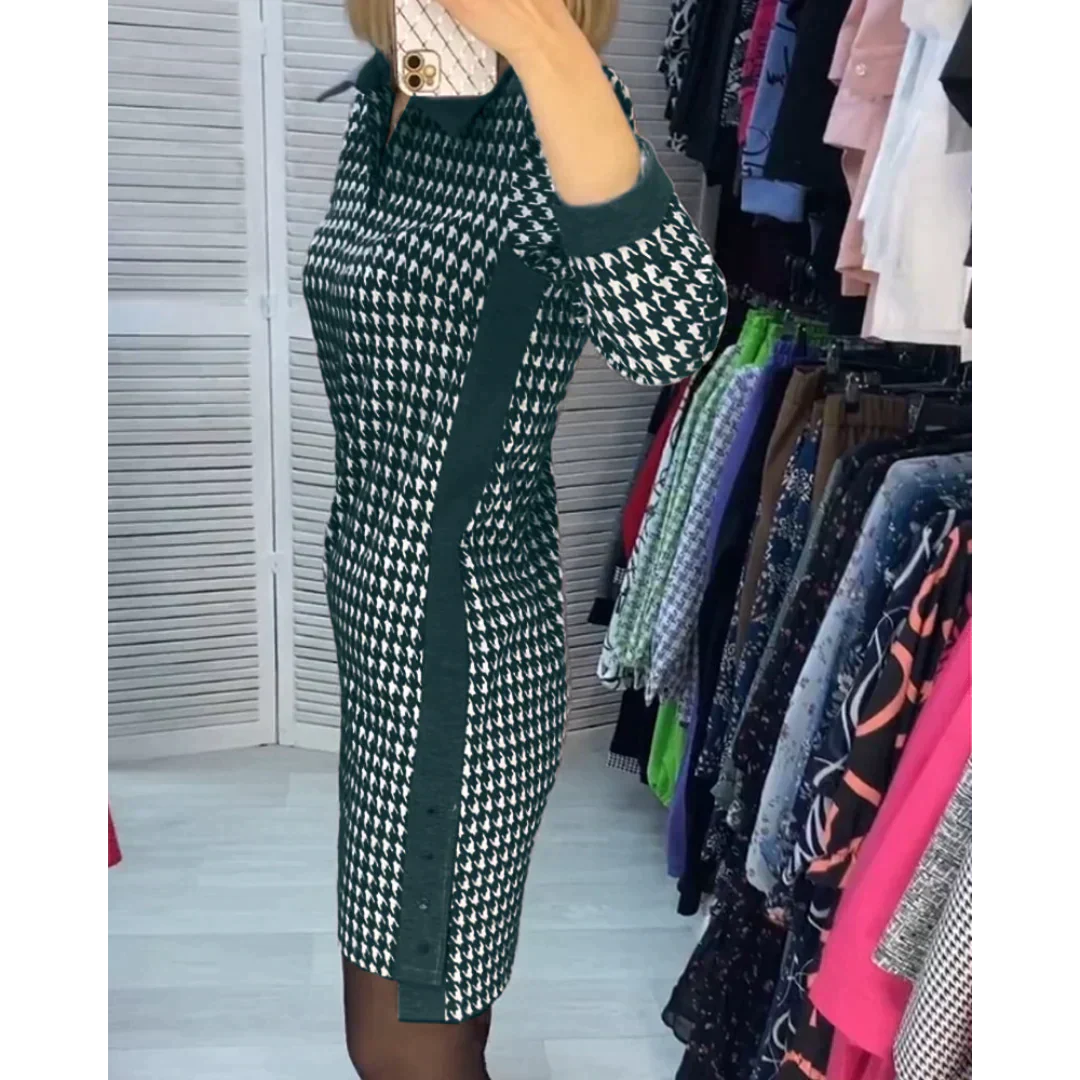 Eos Button Dress for Women Brunch Outfit Idea