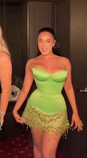 Gorgeous Green Satin Sequin Short Cocktail Dress Formal Graduation Homecoming Dress - VelvetHem