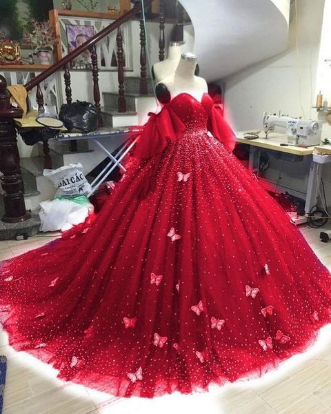 Royal Blue/Red quincea�era dress Ball Gown Prom Dresses Evening Gown - View 2 | VelvetHem