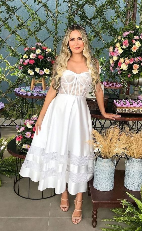 Fashion Prom Dresses White Sexy Prom Dress