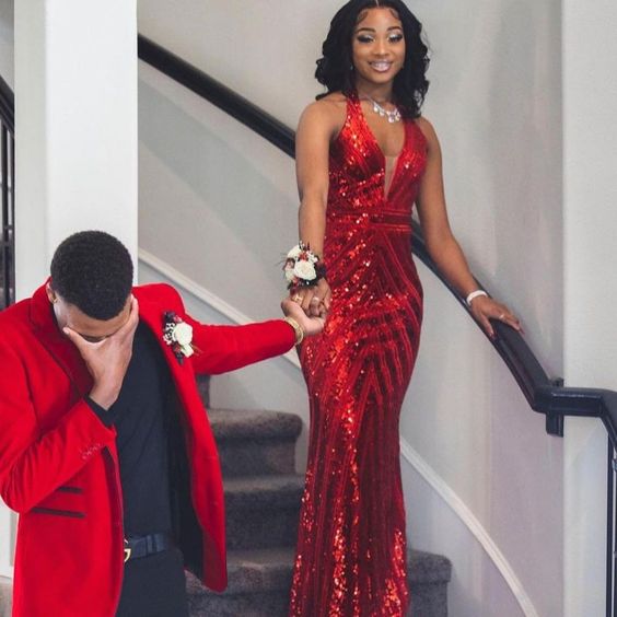 Sheath Sexy Red Evening Party Dresses, Prom Dresses - VelvetHem