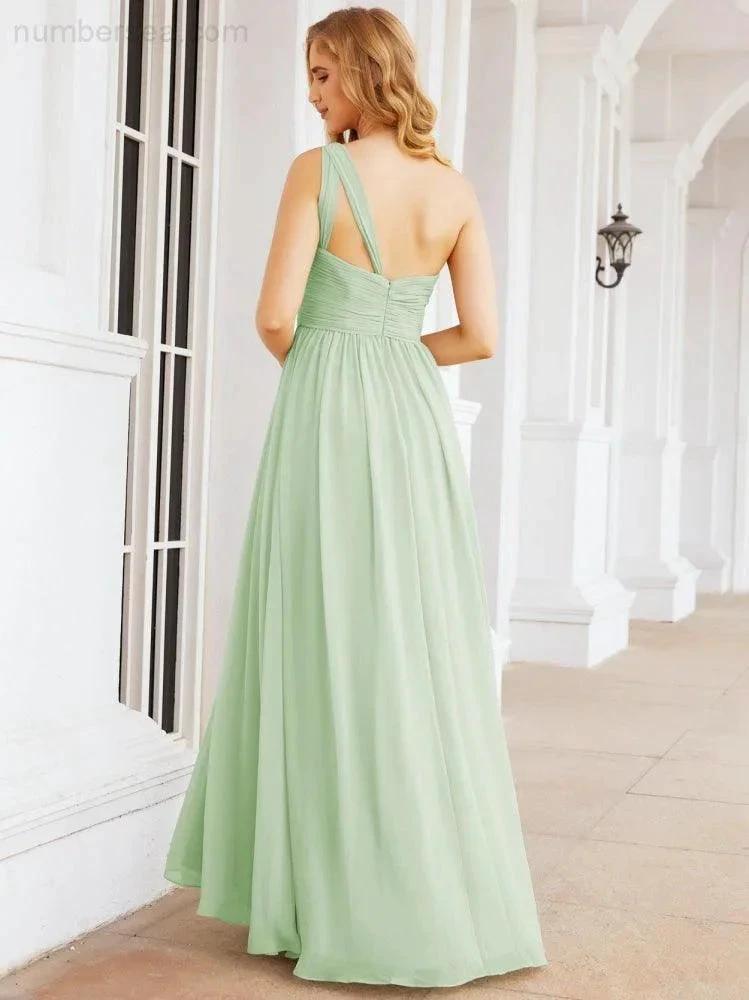 ZapDress One Shoulder Bridesmaid Dresses Long Maxi Formal Evening Party Prom Gowns 28061 (ZD17044)
