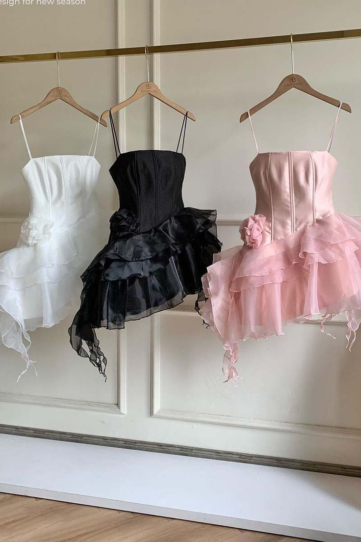 Charming Pink Spaghetti Straps Tulle Satin A-Line Mini Homecoming Dress Short Party Dress