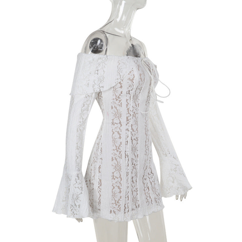 Reverie Off Shoulder Dress White