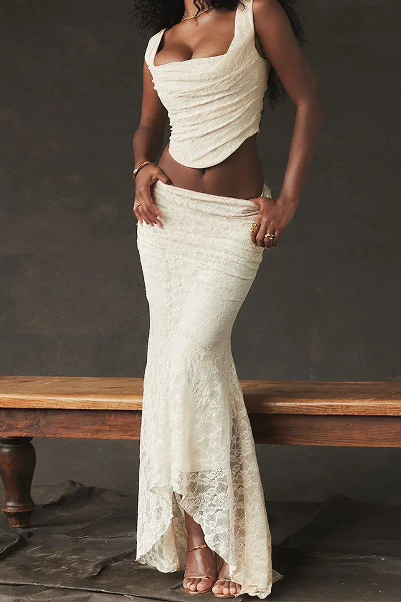 Elegant Lace Up Dress with Tailored Everyday Styling Boutique Fashion Style