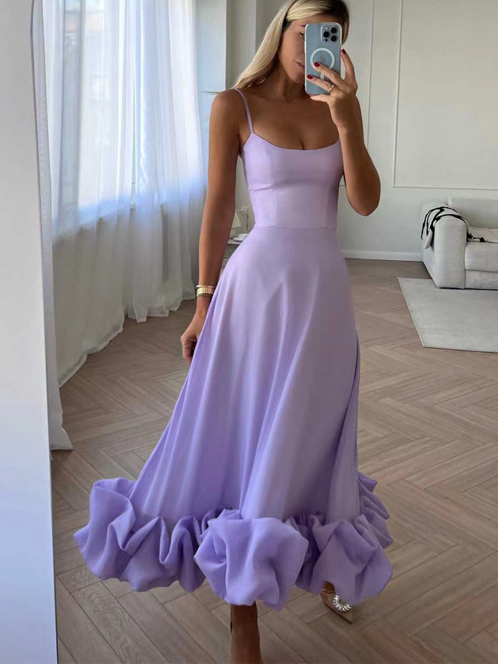 Nieves Ruched Cocktail Dress for Women Wedding Guest Look