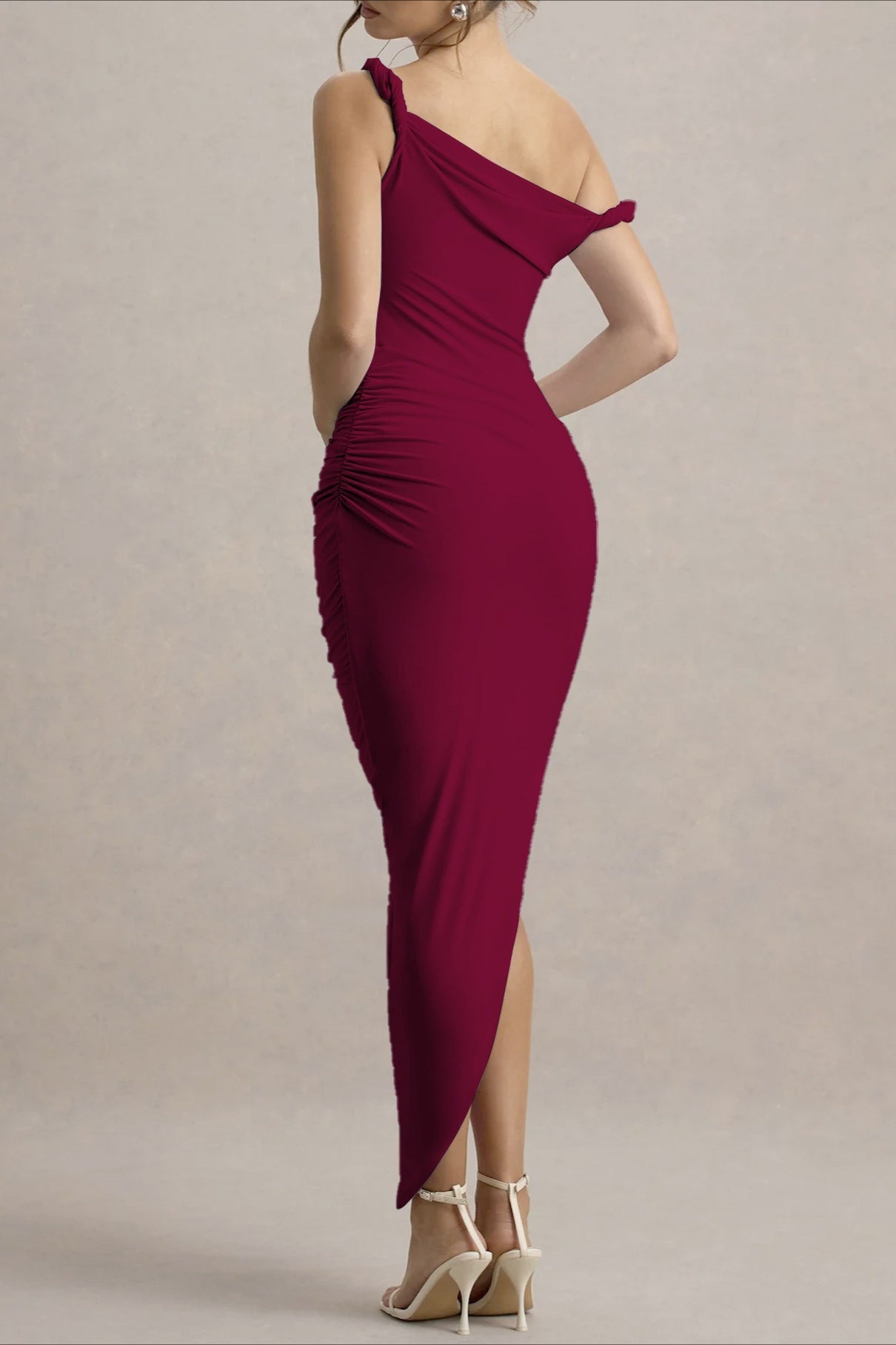 Asymmetrical Bodycon Maxi Dress with Relaxed Fit and Comfort Fit Design