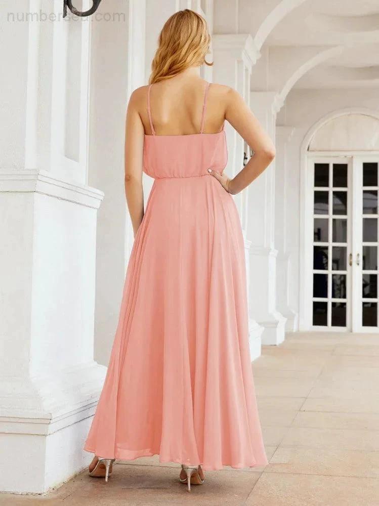 ZapDress  Halter Long Bridesmaid Dresses Formal A line Juniors Dress 28029 (ZD17029)