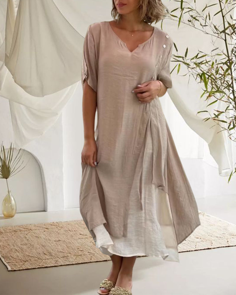 Iliana Statement Short Sleeve Dress Designer Edit
