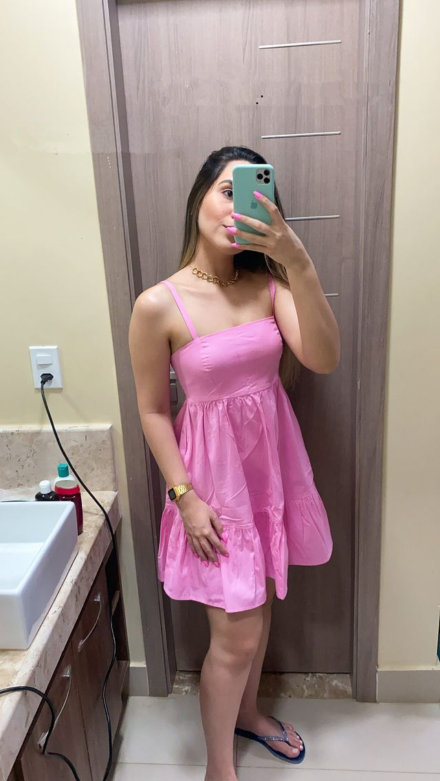 Pink A-line Spaghetti Straps Homecoming Dress, Pink Party Dress Y2782 - VelvetHem