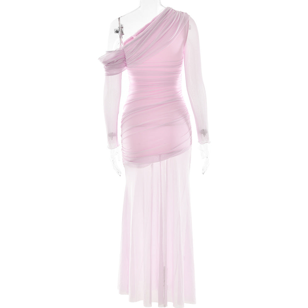Soprano One Shoulder Dress Pink