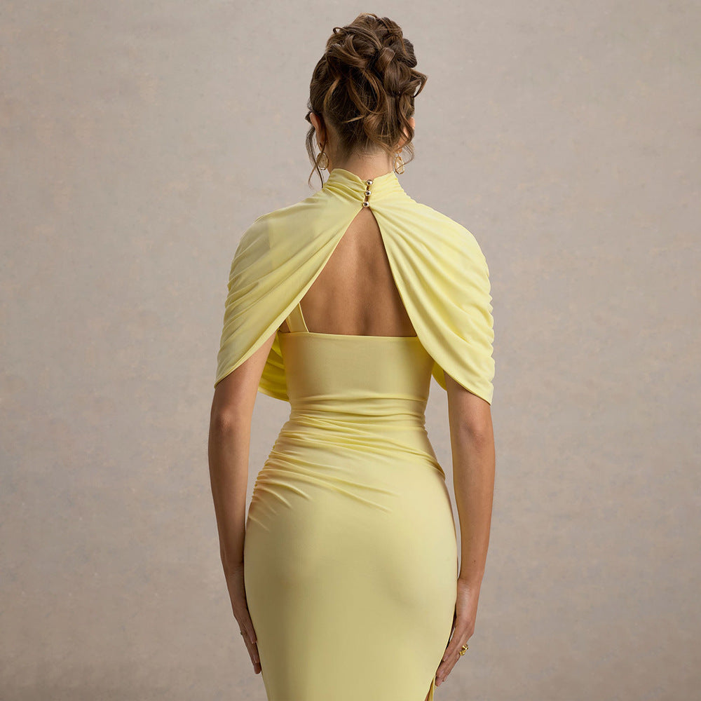 Deardorff Midi Dress Yellow