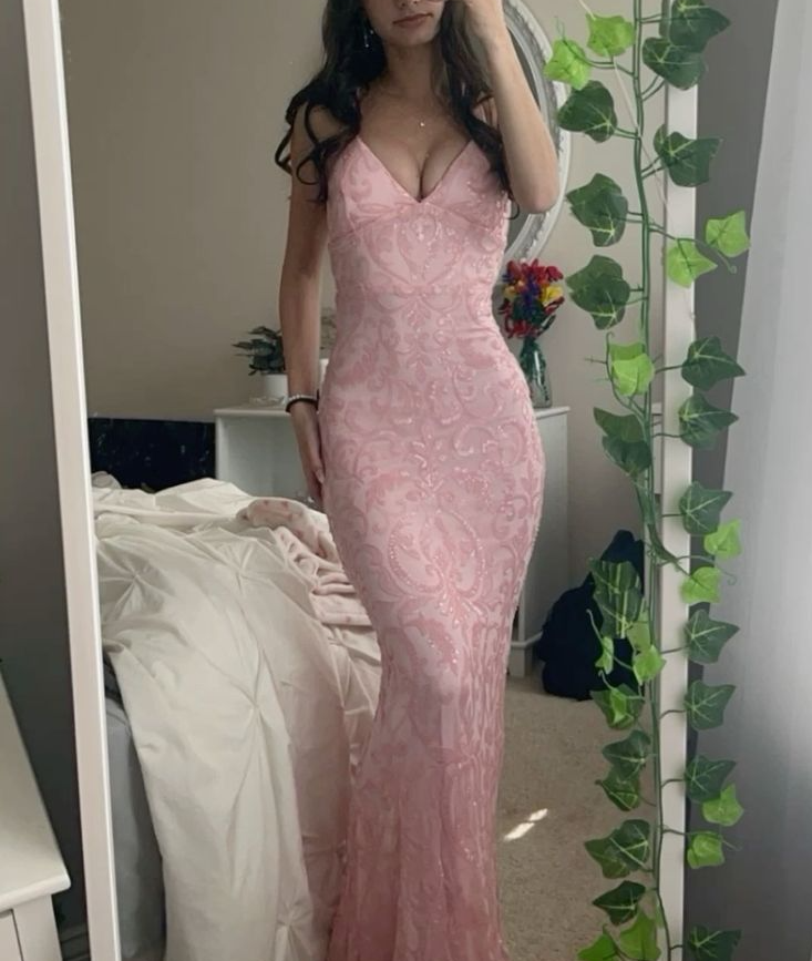 Cute Mermaid Pink Long Prom Dresses fg6875 - View 2 | VelvetHem