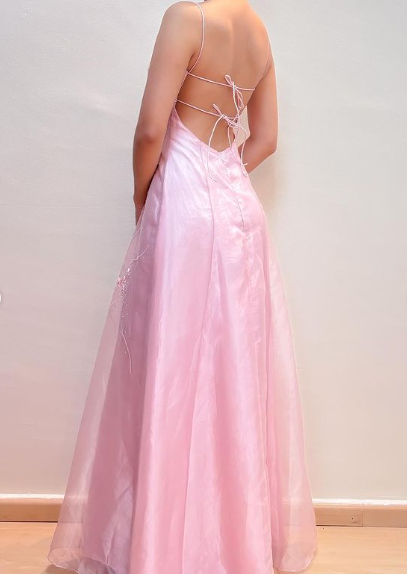 long prom dress pink evening gown fg6910 - View 4 | VelvetHem