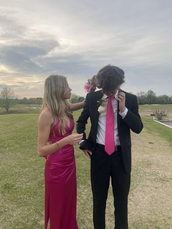 Hot Pink Long Prom Dresses Evening Party Formal Gowns - View 4 | VelvetHem