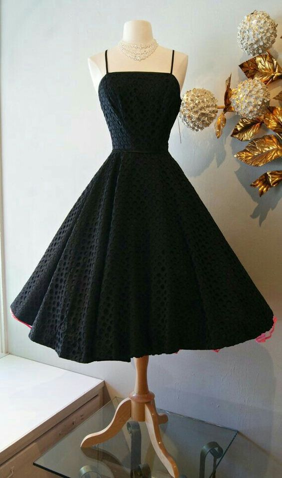 Black Vintage Cocktail Dresses Short Prom Dress