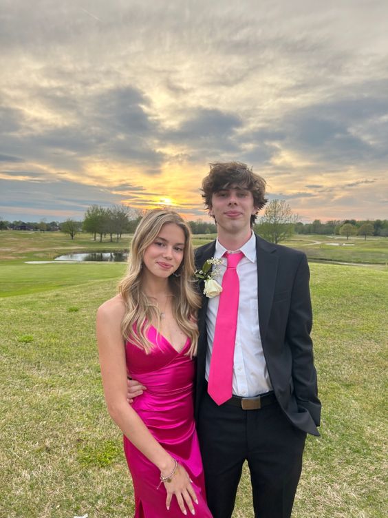 Hot Pink Long Prom Dresses Evening Party Formal Gowns - View 2 | VelvetHem