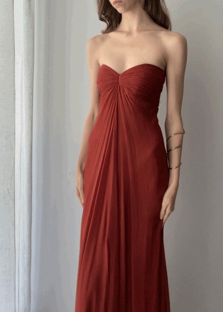 Rust red prom dresses, long evening dresses,party dresses, formal dress - VelvetHem