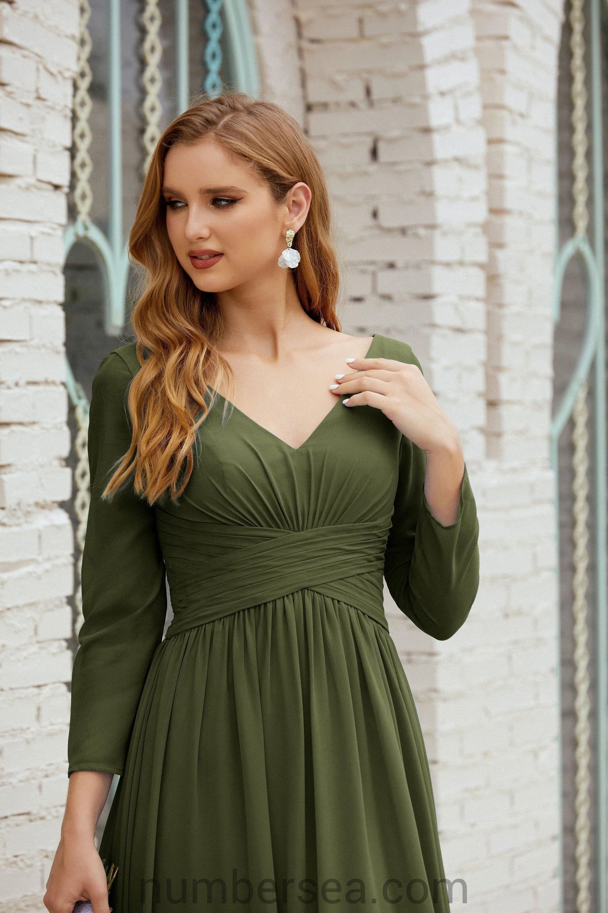 Numbersea Bridesmaid Dress Chiffon Formal Party Dress Evening Dress 28016 by numbersea