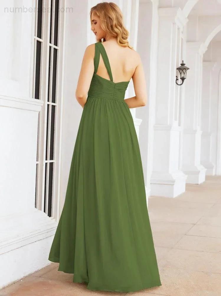 ZapDress One Shoulder Bridesmaid Dresses Long Maxi Formal Evening Party Prom Gowns 28061 (ZD17044)