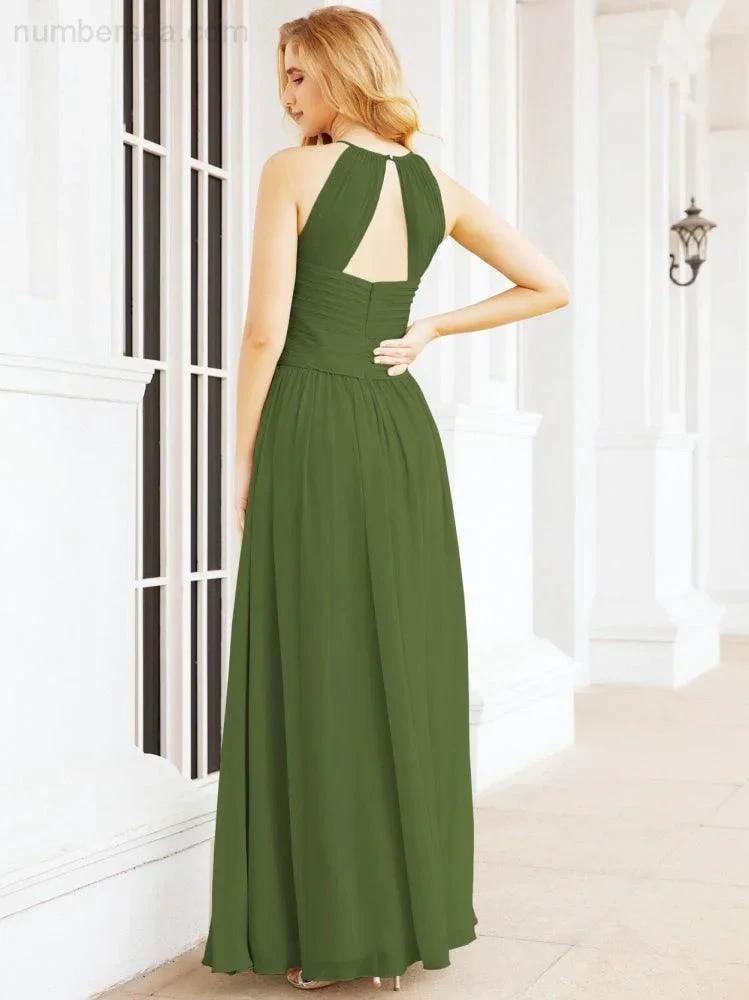 ZapDress Sleeveless Bridesmaid Dresses Long Prom Gown Zipper with Keyhole Back 28056 (ZD17040)
