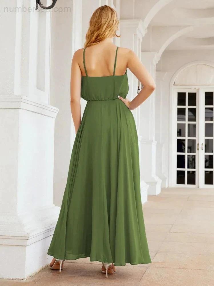 ZapDress  Halter Long Bridesmaid Dresses Formal A line Juniors Dress 28029 (ZD17029)