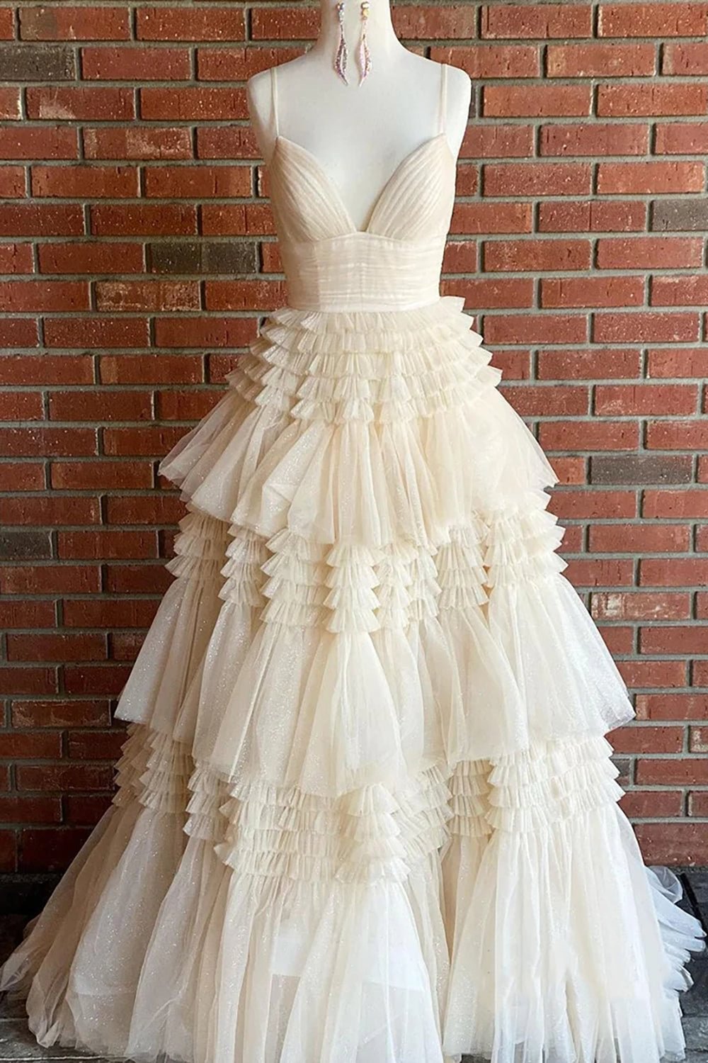 Sexy Daffodil A-Line Doric Sweetheart Long Prom Dress - View 3 | VelvetHem