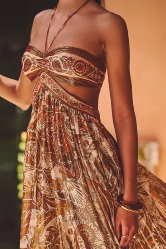 Strapless Lace Up Contemporary Dress for Layered Outfit Styling