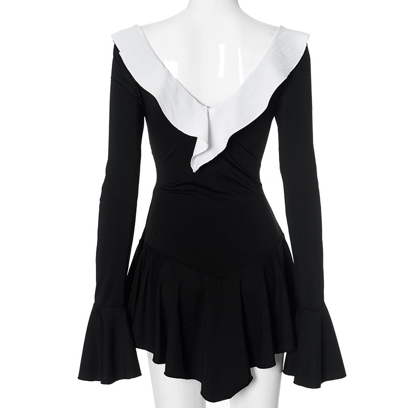 Ruffle Charm 2.0 Mini Dress Black
