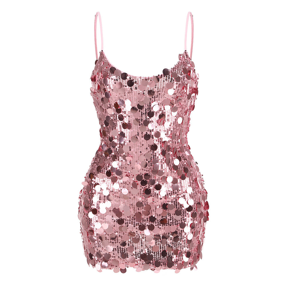 Shine On Mini Dress Pink