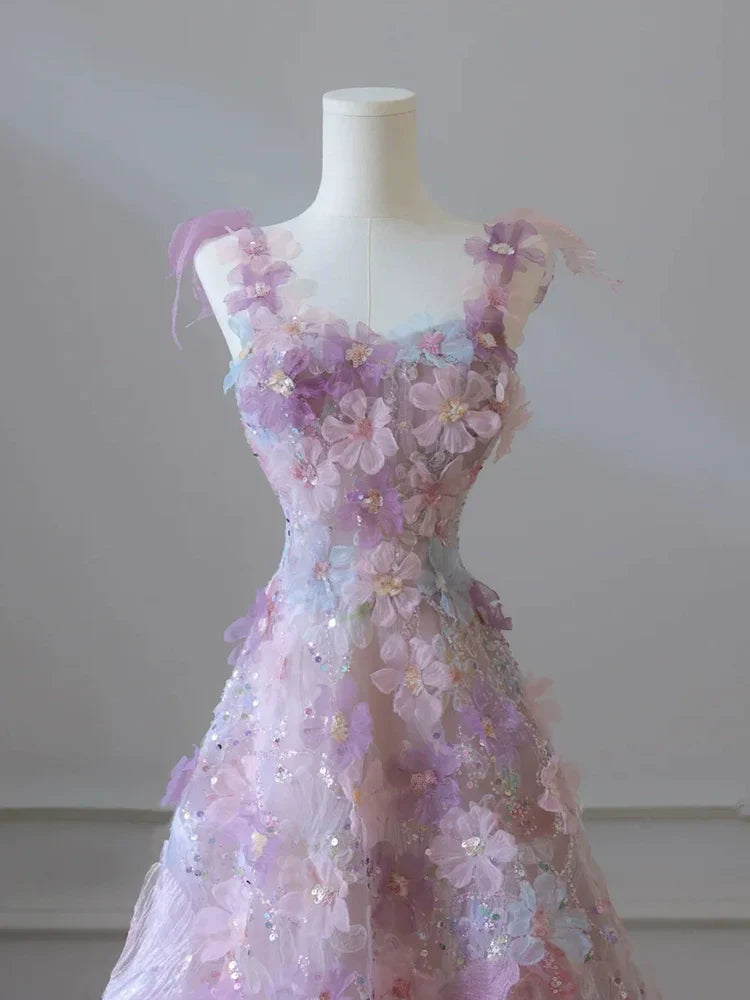 A Line Long Sleeveless Prom Dress Beautiful Evening Dresses