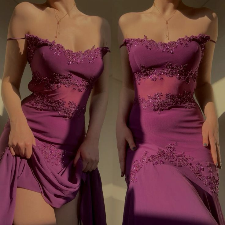 Gorgeous Spaghetti Straps Evening Dress Off The Shoulder Chiffon Sexy Prom Dress Party Gown - View 3 | VelvetHem