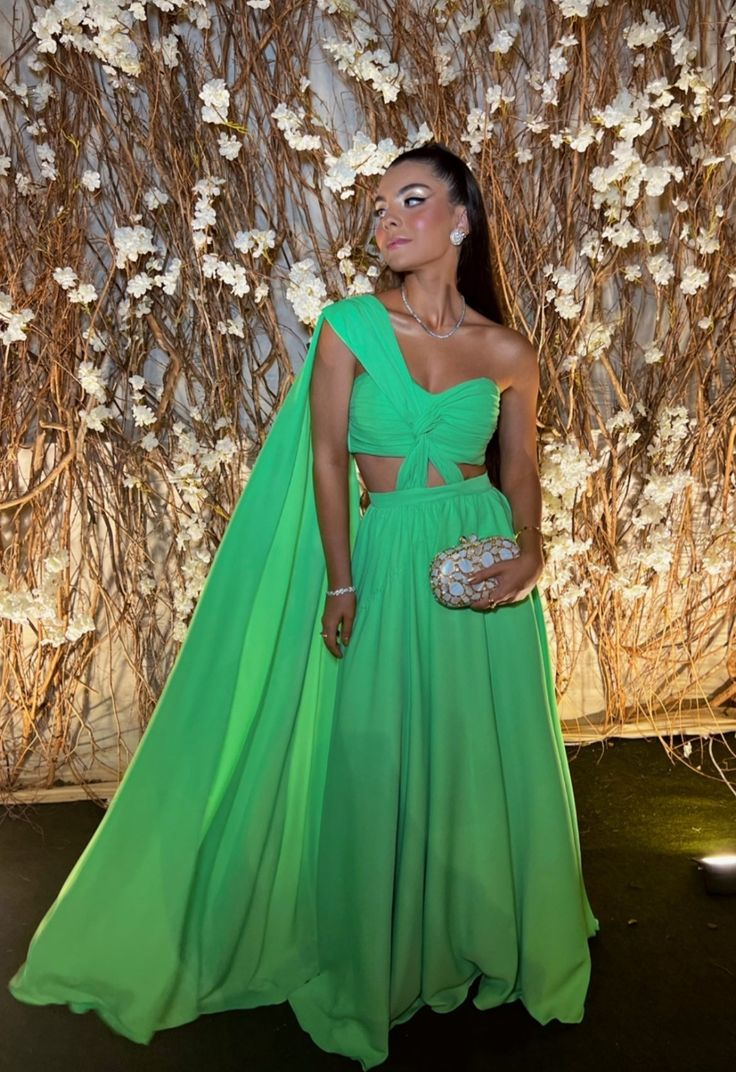 Sexy Strapless Green Chiffon Prom Dress Long Party Evening Gown - View 2 | VelvetHem