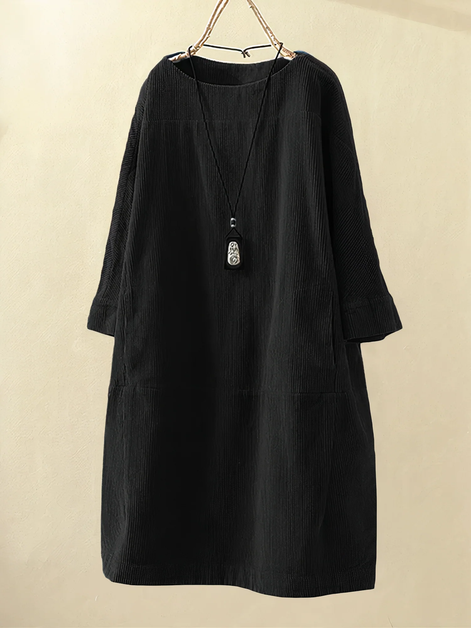 Megan Exclusive Corduroy Dress Chic Silhouette Collection