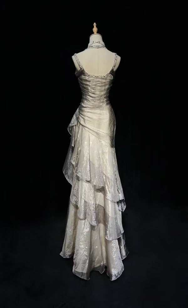 Elegant Layered A Line Evening Dress Long Prom Dress Y7776