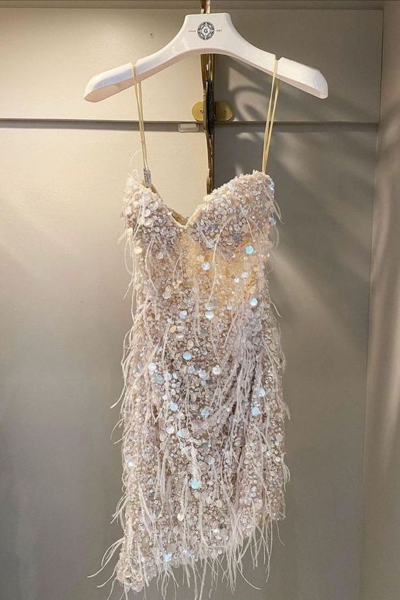 Shiny Sequins Homecoming Dress Stunning Party Dress Y134 by simplepromdress