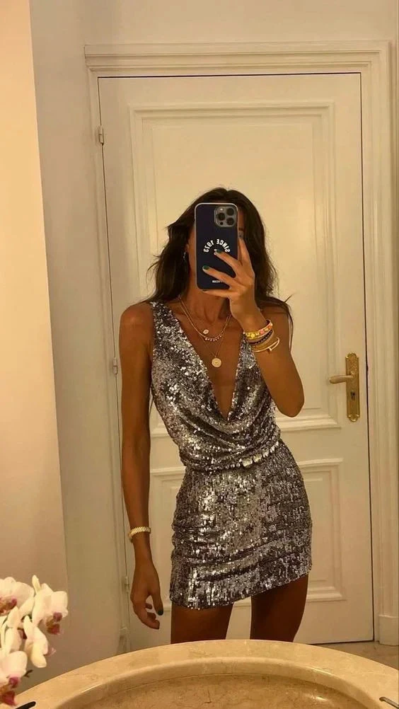 Sexy Sequins Homecoming Dress Party Dress Cocktail Dress (ZD12337)