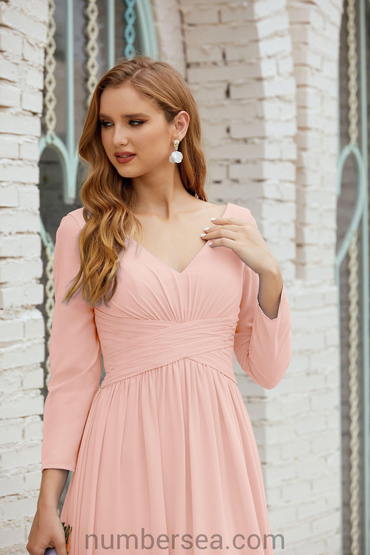 Numbersea Bridesmaid Dress Chiffon Formal Party Dress Evening Dress 28016 by numbersea