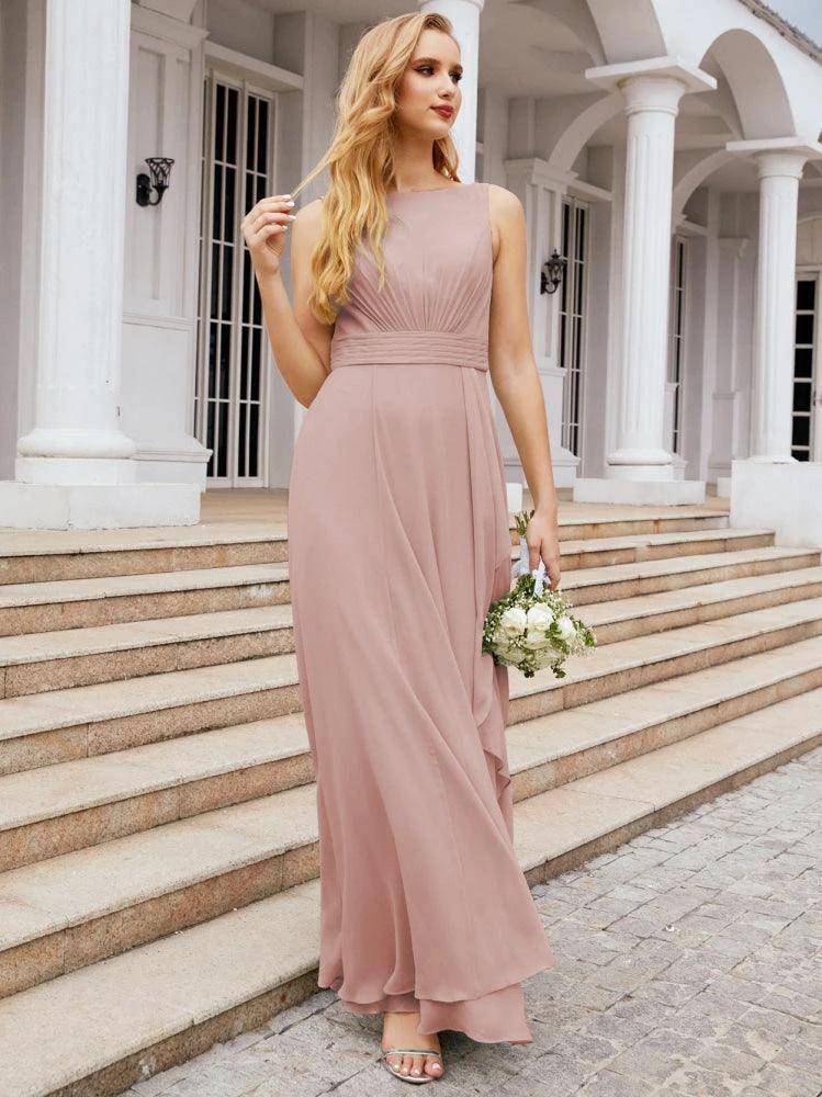Numbersea Bridesmaid Dresses for Wedding Ruffles Long Formal Prom Gowns 28039 by numbersea
