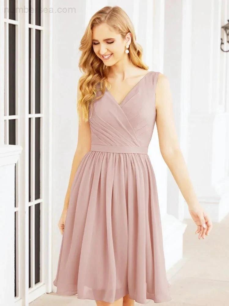 ZapDress Homecoming Dresses Knee Length Skirt V Back 28062 (ZD16943)