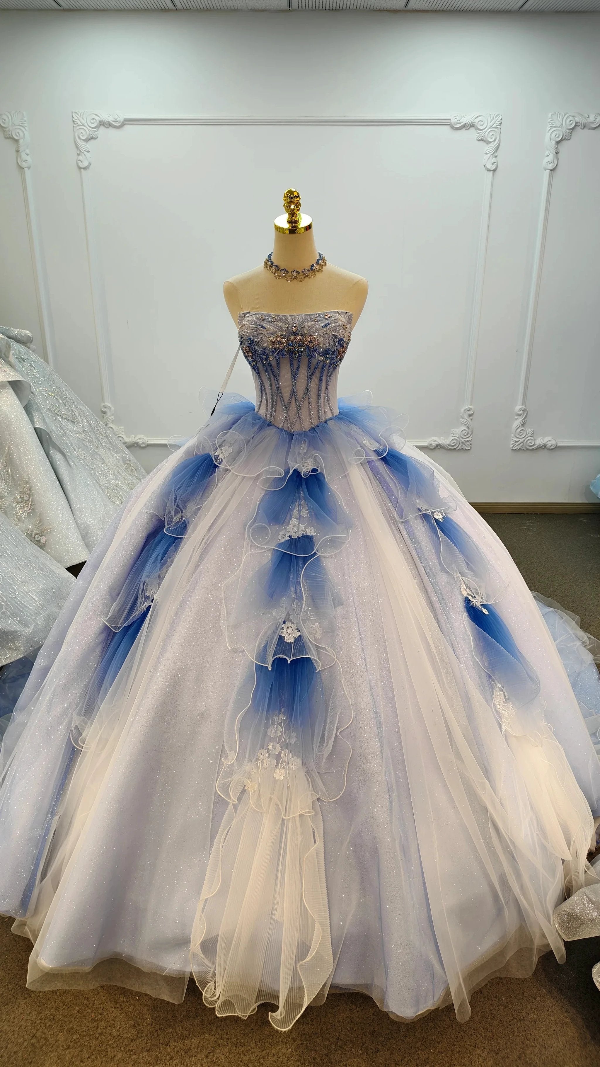 Azure Frost Lotus Ballgown Ye-2041 (ZD16833)