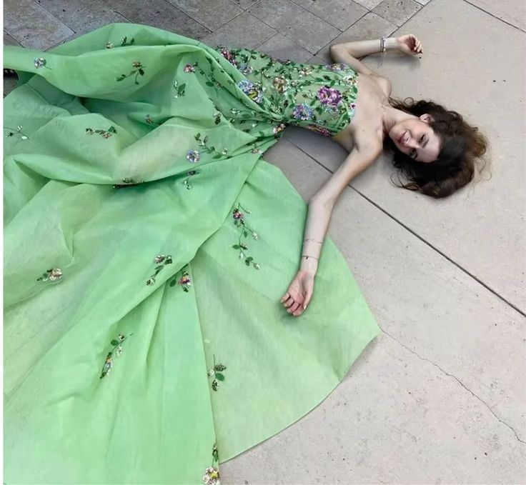 Gorgeous Strapless Green Evening Dress Formal Prom Party Dress - View 2 | VelvetHem