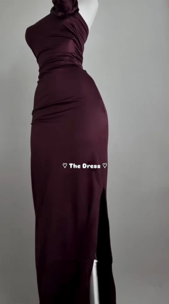 Vintage Burgundy Sheath Party Evening Dress,Long Prom Dress - View 4 | VelvetHem