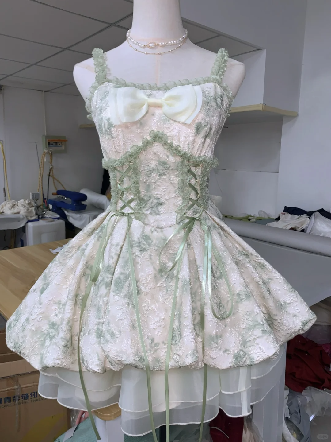Pretty Pastel Green Spaghetti Straps Lace Print Floral A Line Homecoming Dress 16th Birthday Outfits