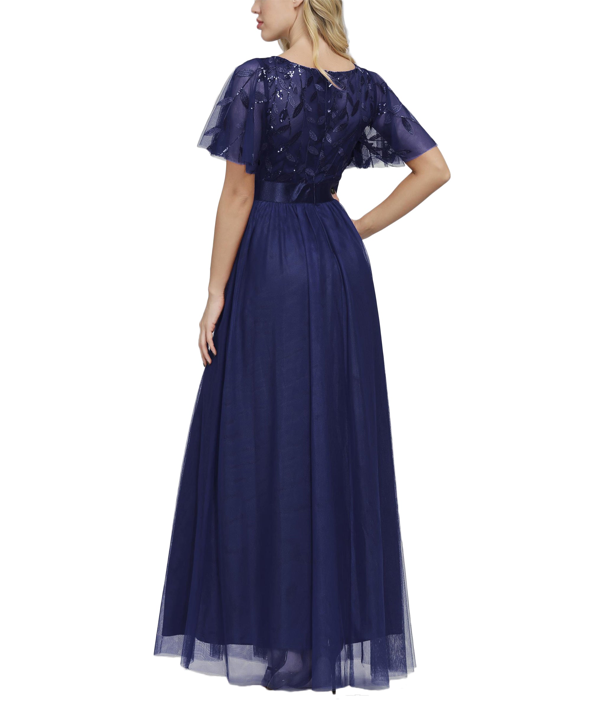 A Line Empire Elegant Party Wear Prom Dress