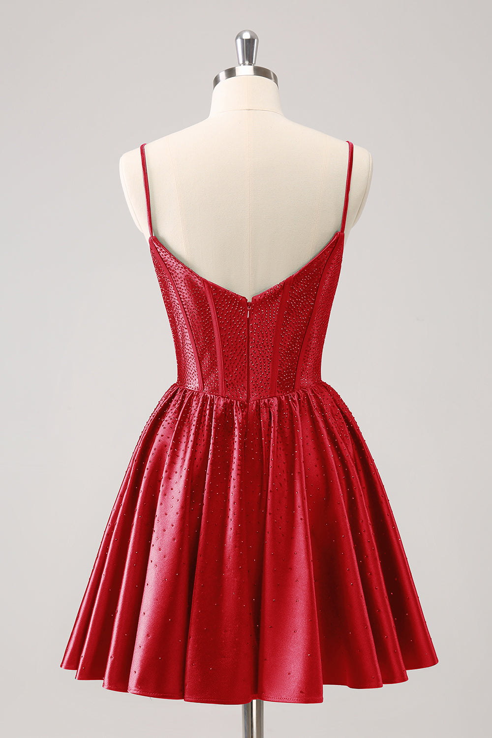 A Line Homecoming Dresses Beaded Corset Short Cocktail Dresses