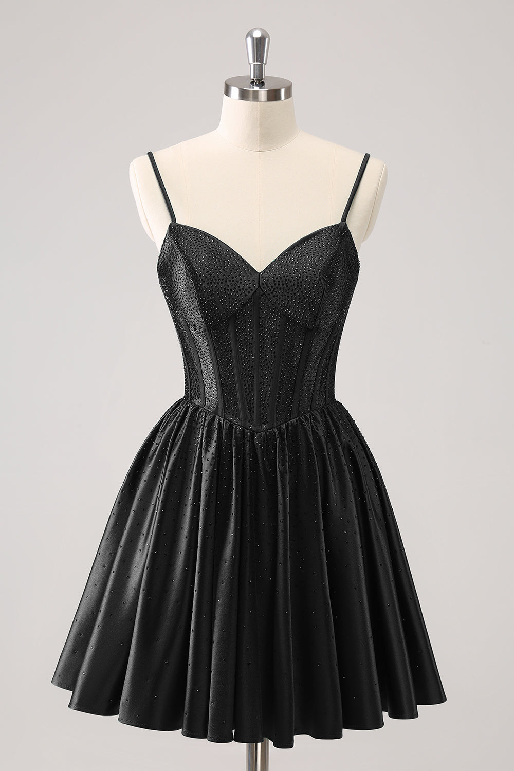 A Line Homecoming Dresses Beaded Corset Short Cocktail Dresses