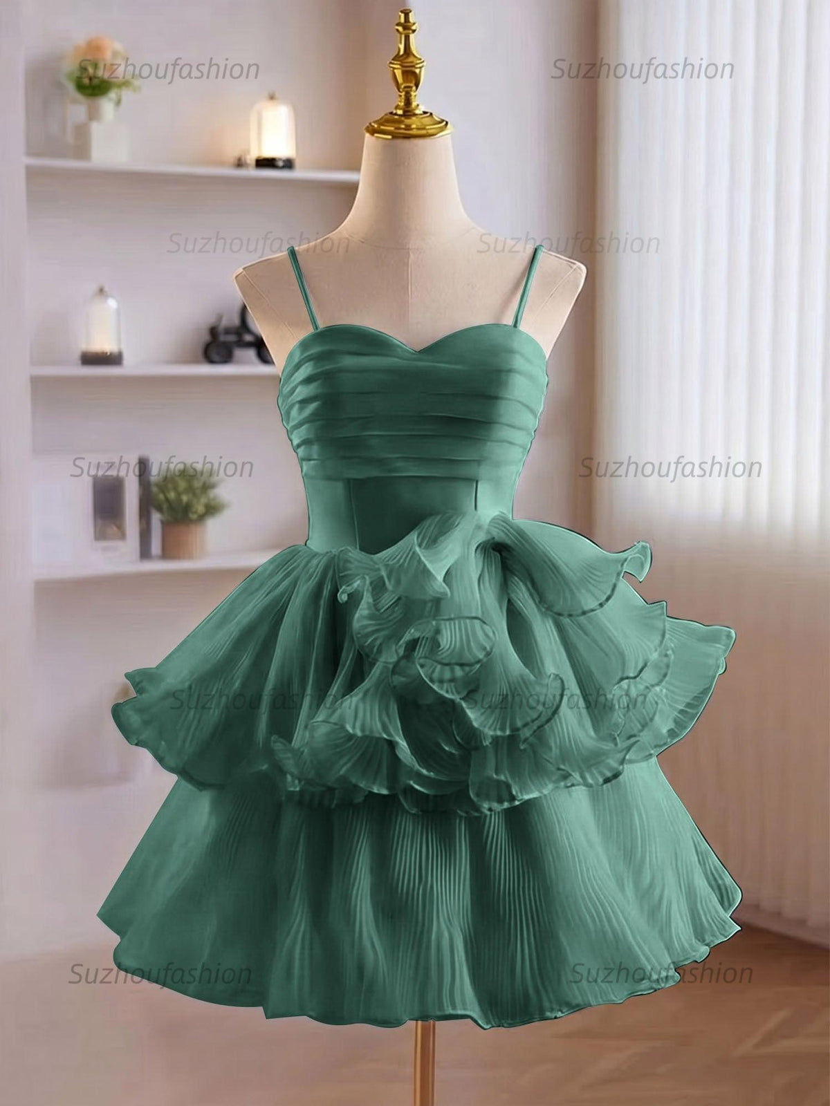 Suzhoufashion A-Line Ruffles Tiered Short Homecoming Dress